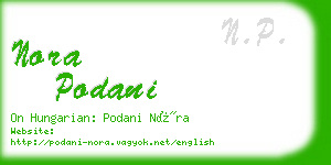 nora podani business card